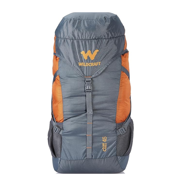 Wildcraft 45L Grey & Orange Rucksack