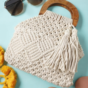 LOVE N BEYOND Handmade Macrame Boho Bag