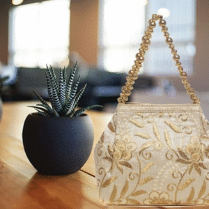 Wenz Designer Raw-Silk Potli Bag