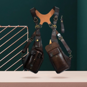 FASHIONMYDAY Steampunk Shoulder Harness Bag – Brown