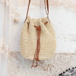 MAIRO LIFESTYLE Small Boho Crochet Straw Bag