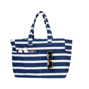 AQVA Printed Canvas Beach Tote Bag for Women