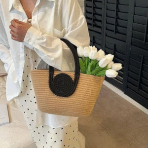 Rosslyn Casual Woven Beach Bucket Bag