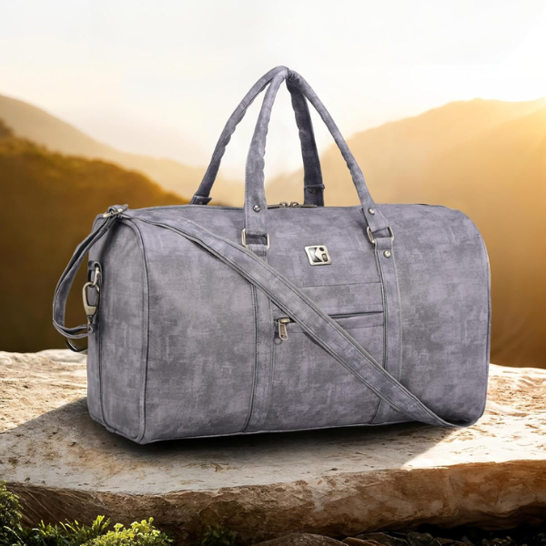 Kuber Combo: 2 Leather Duffle Bags + 25L Laptop Backpack - Image 3