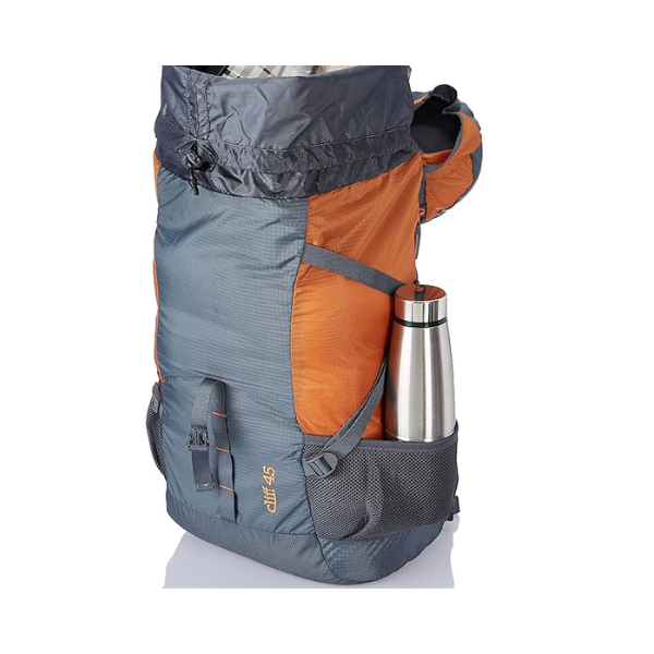 Wildcraft 45L Grey & Orange Rucksack - Image 4